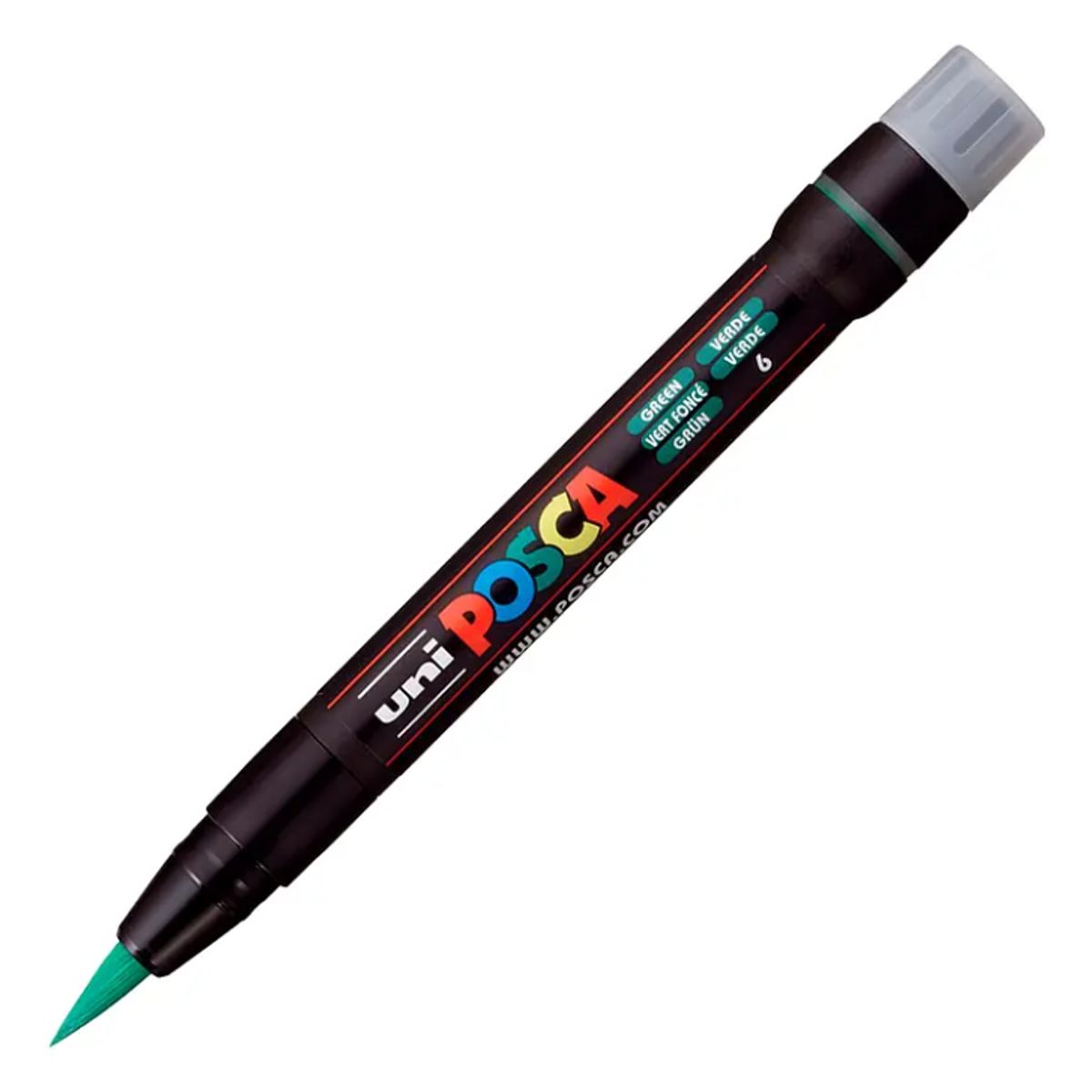 UNI POSCA - Marcador Acrilico Pincel Verde  PCF-350 POSCA