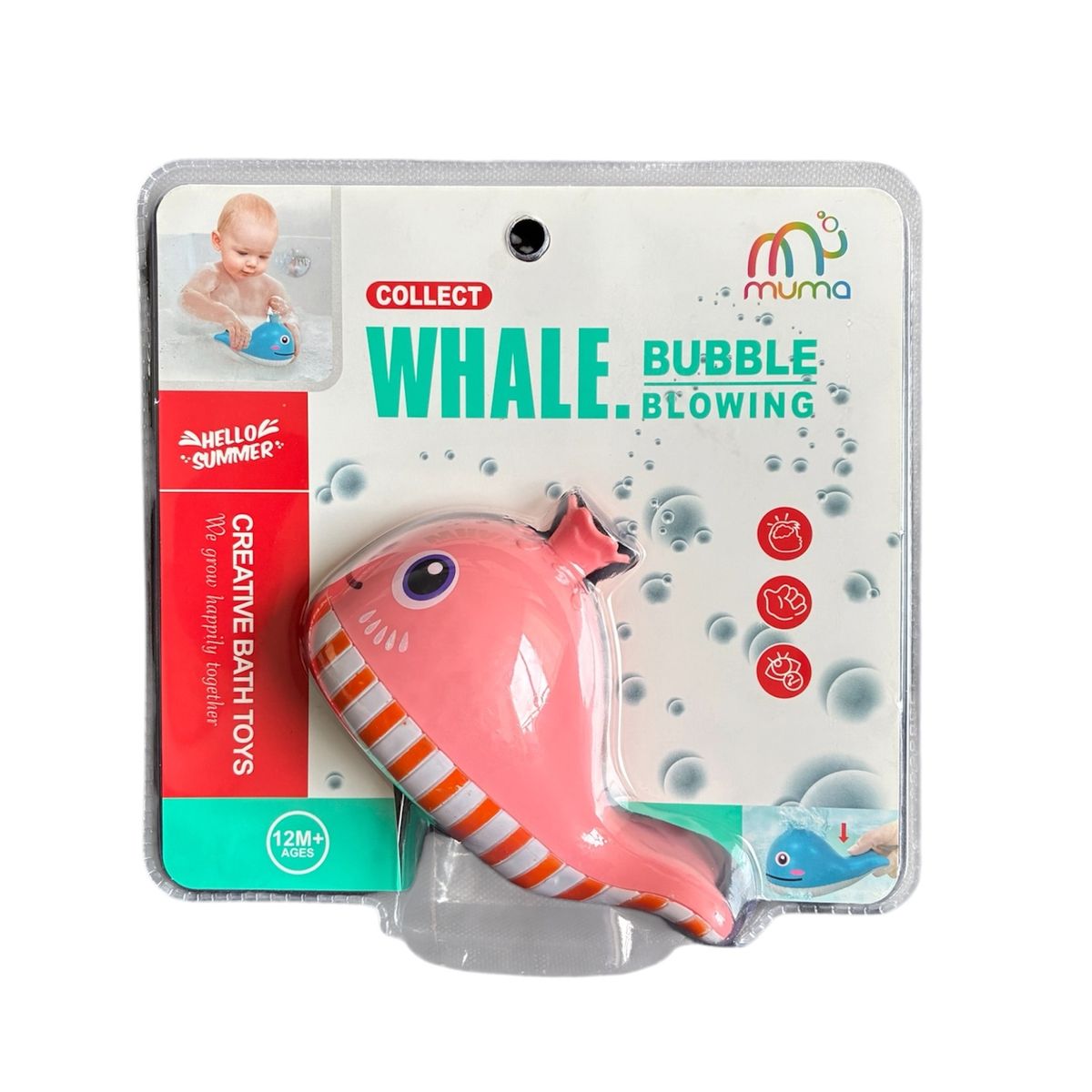 GENERICO - Juguete de Baño Burbujas Ballena Rosada