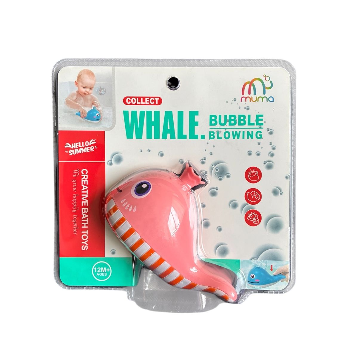 GENERICO - Juguete de Baño Burbujas Ballena Rosada