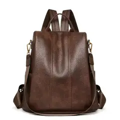 GENERICO - Mochila Antirrobo Cuero Pu Elegante A La Moda Para Mujer