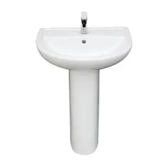 BATHCO - Lavamanos Least con pedestal blanco Bath Co.
