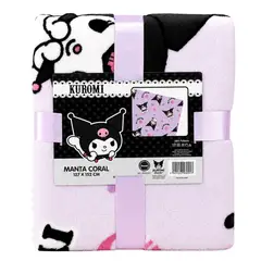 MASHINI - Manta Coral Diseño Kuromi 127x152cms Suave - PS
