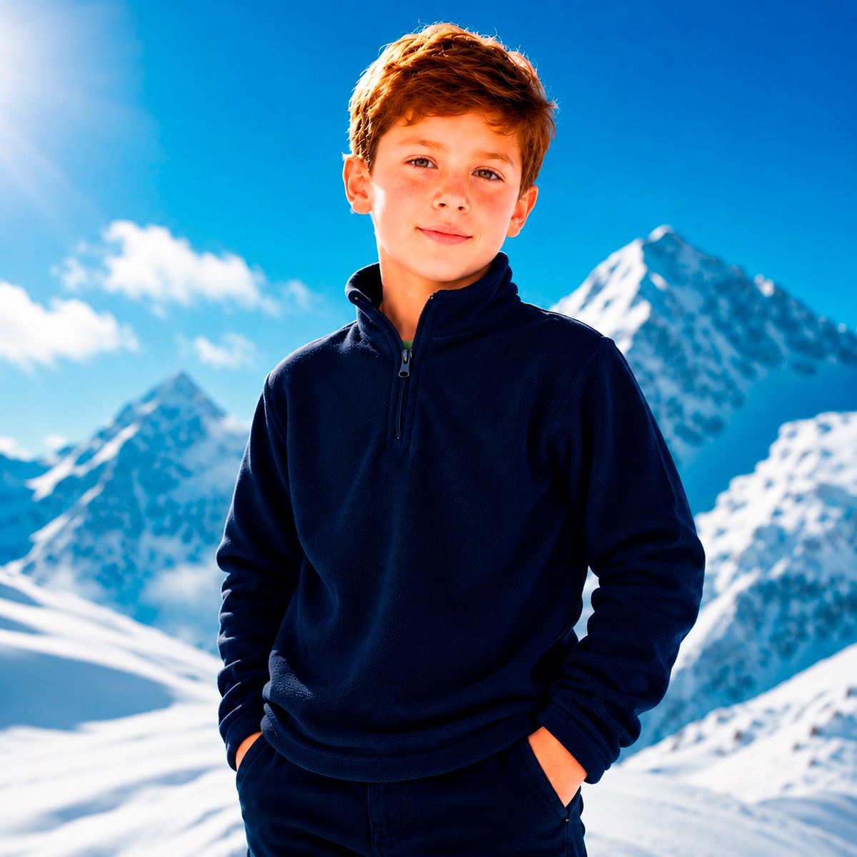 ROLY - Poleron Micropolar Niños 100% Poliéster Con Cierre Unisex
