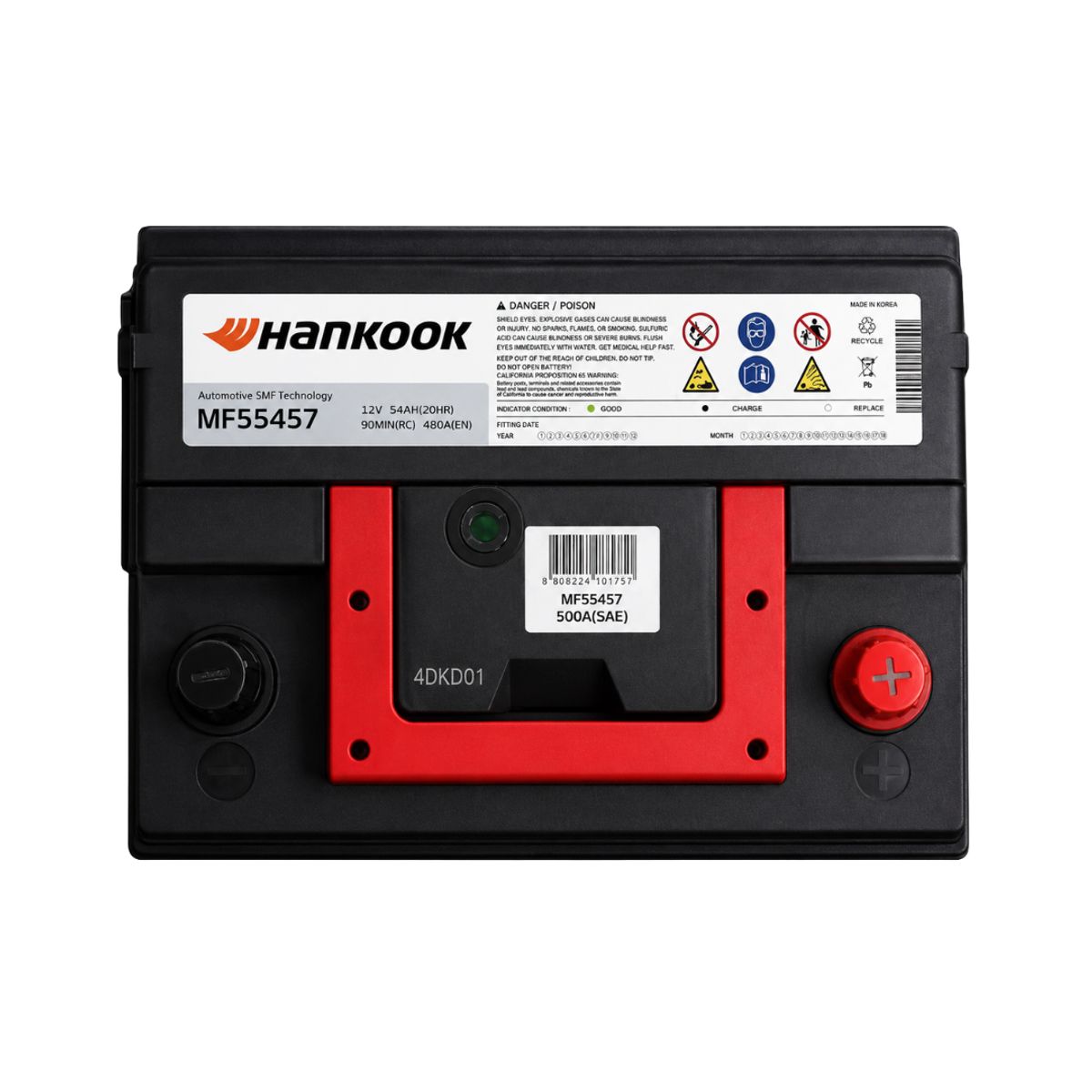 HANKOOK - Batería Hankook 54 Ah MF55457 480CCA