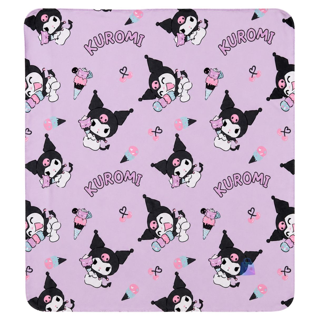 MASHINI - Manta Polar Sherpa Diseño Kuromi 127x152cms Suave - PS