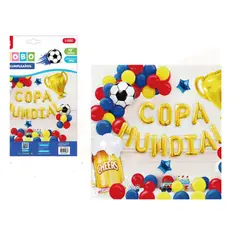 GENERICO - Set De Globo Copa Mundial Dorada 53 Unidades 25cm