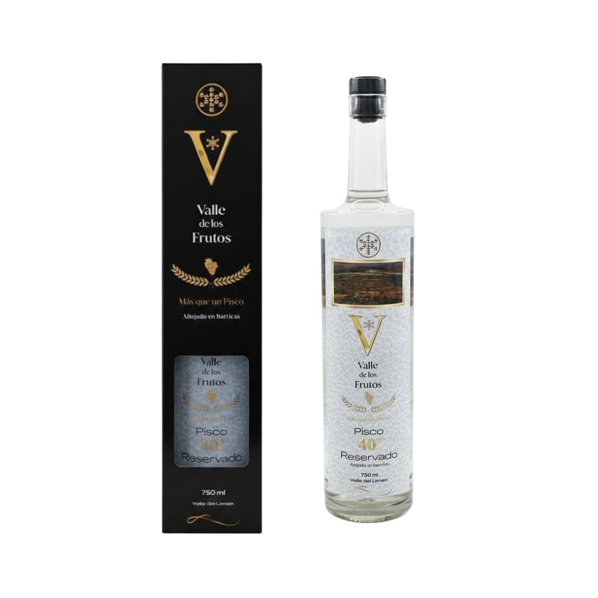 GENERICO - Pisco Artesanal Reservado Valle de los Frutos 40° Transparente 750 ml