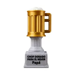 GENERICO - Trofeo Chop Dorado para el Mejor Papá - Regalo Día del Padre 3D