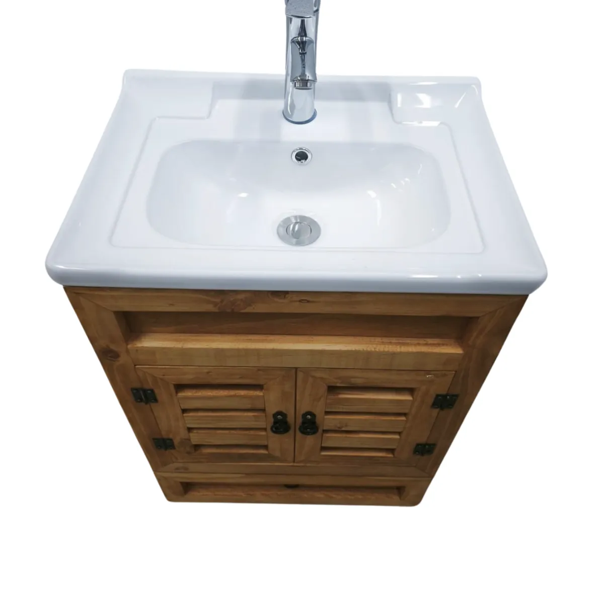 Mueble Vanitorio Rustico 50x40 Cm Con Patas Loza N + Llave, marca MODERN SPACE - Foto Principal