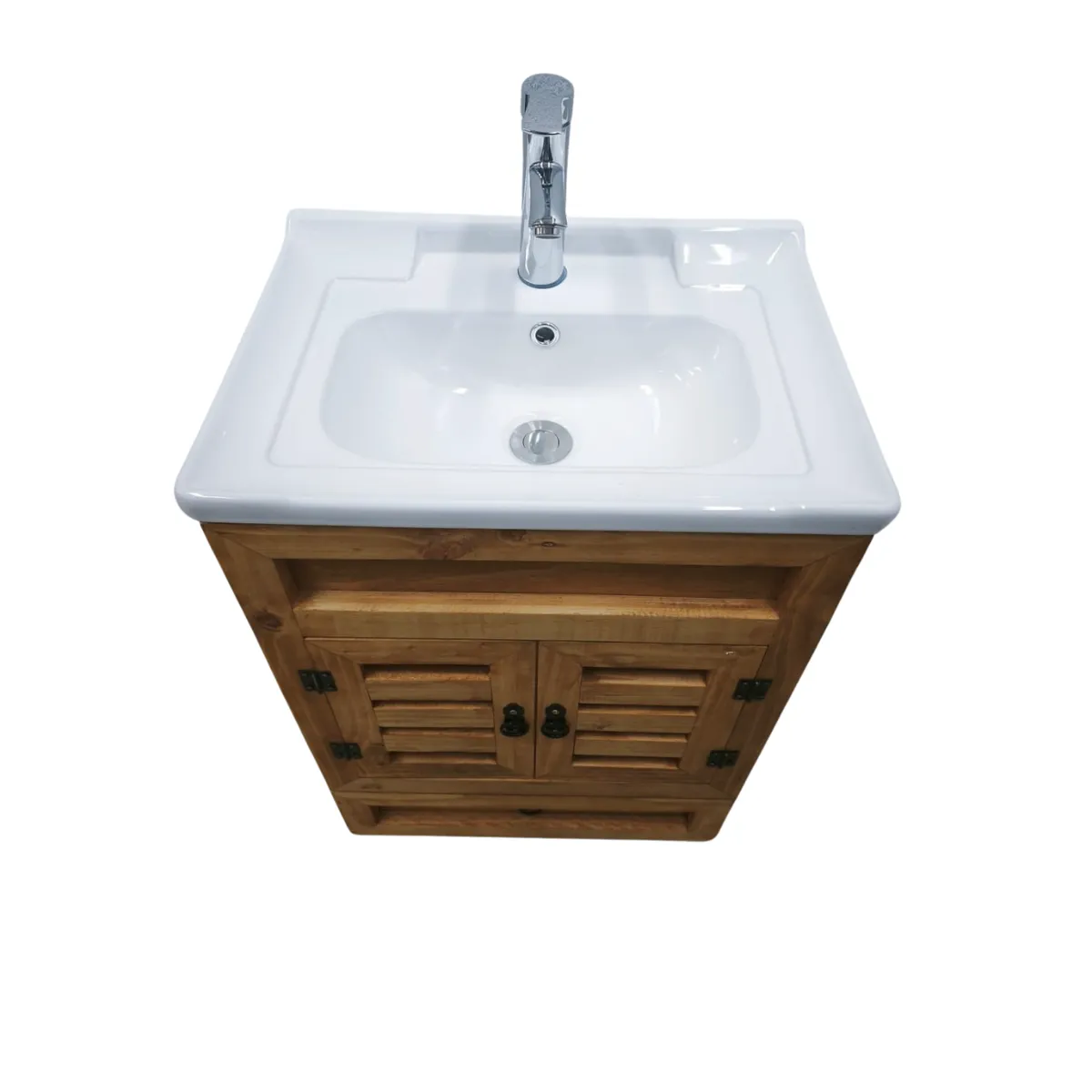 Mueble Vanitorio Rustico 50x40 Cm Con Patas Loza N + Llave, marca MODERN SPACE - Foto Principal