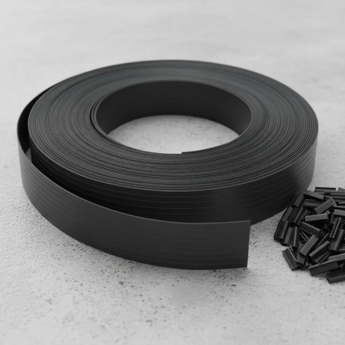 GENERICO - Cinta Cubre Cerco Pvc 60m En Color Negro + 100pcs Pinzas