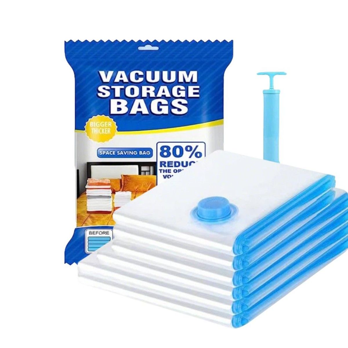 GENERICO - 10 Unidad Bolsas Organizadoras Al Vacio Con Bomba Manual