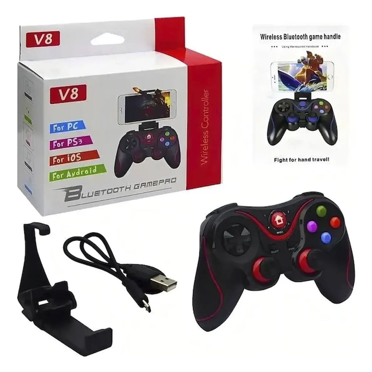 GENERICO - Control Inalámbrico De Teléfono Joystick Bluetooth V8