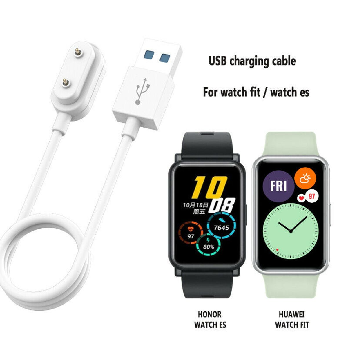 GENERICO - Cable Cargador Compatible Con Huawei Band 10, 9, SE