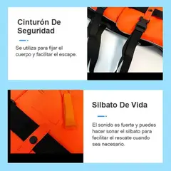 GENERICO - Chaleco Salvavidas Certificado Adulto Con Silbar Talla Única