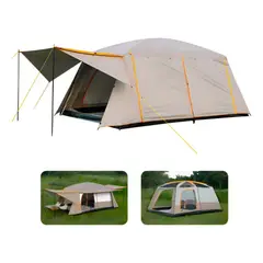 GENERICO - Carpa 12 Personas Impermeable Con Doble Capa Y Ventilación