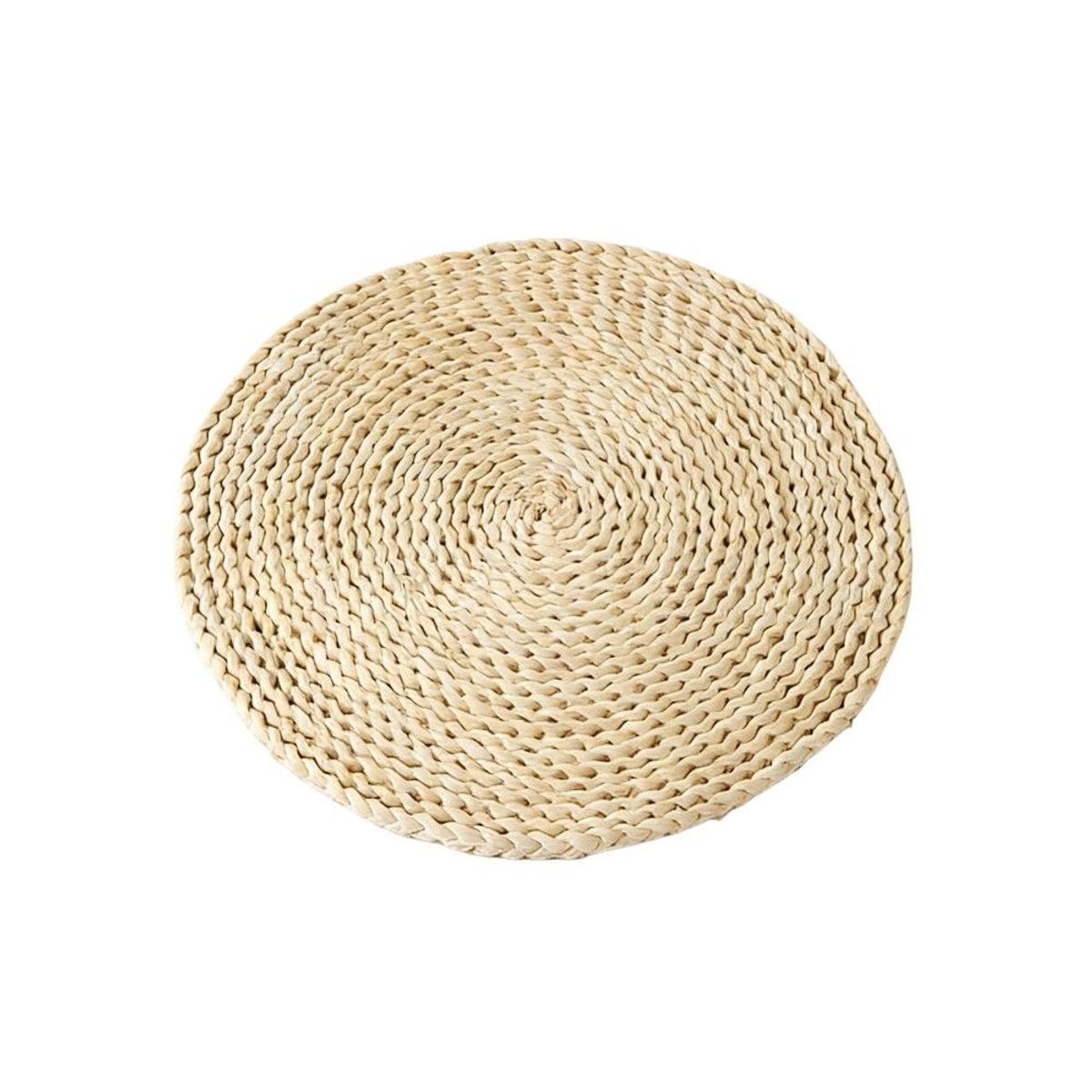 GENERICO - Set 6 Individuales Mantel Fibra Natural Pack 6 Yute 35 Cm Beige Lisa