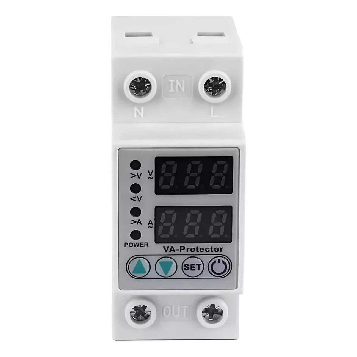GENERICO - Protector Sobre Voltaje Y Corriente Ajustable 63a 220v Din
