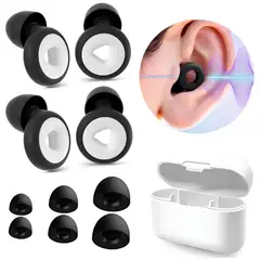 GENERICO - 2 Pares Tapones Para Oídos Reducción De Ruido Tapones Auditivos Para Dormir Viaje Estudiar