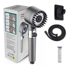 GENERICO - Kit Cabezal Para Ducha Telefono Alta Presion 15mt Manguera