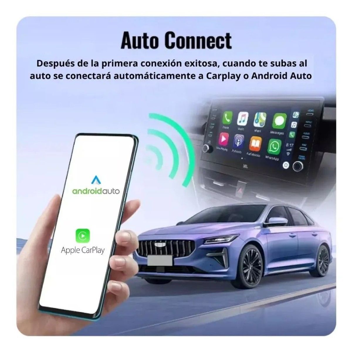 GENERICO - Mini Adaptador Para Carplayandroid Auto Inalambrico Negro