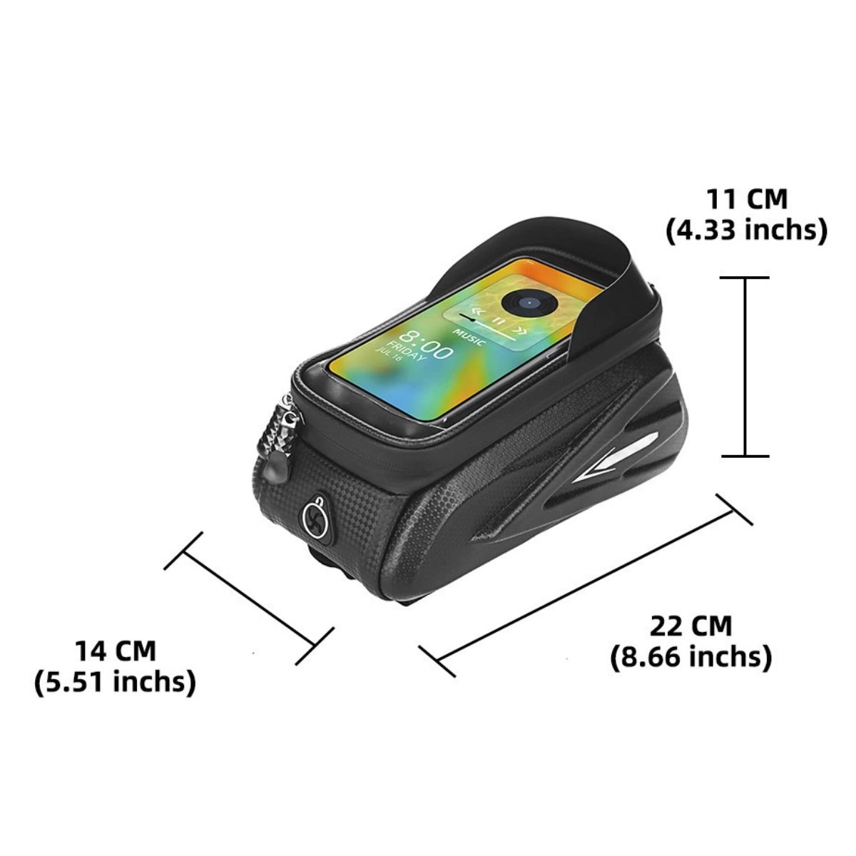 Bolsa Impermeable Porta Celular Para Bicicleta 7.2 Pulgadas, marca ATURE - Foto 2