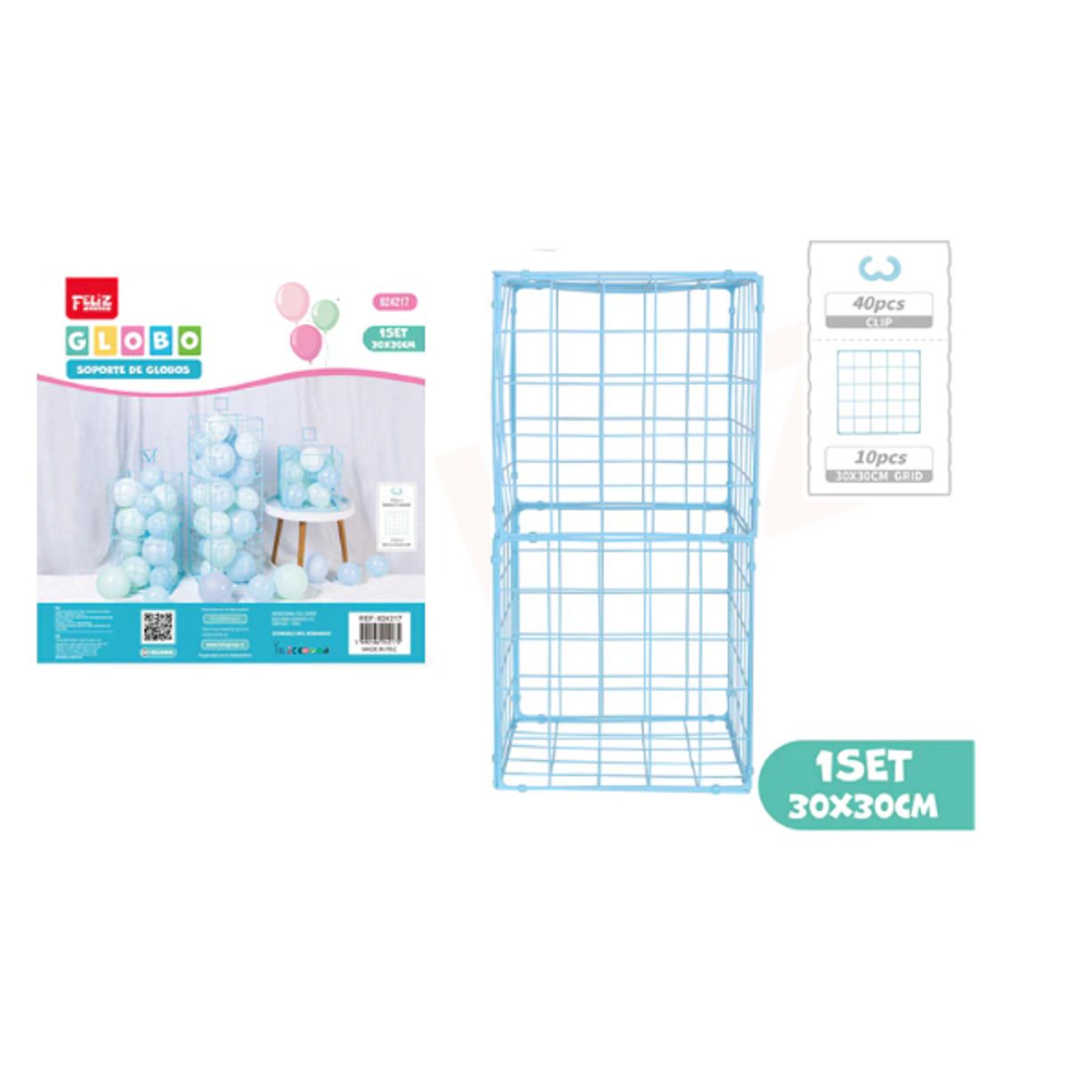 GENERICO - Balloon Box Celeste 30x30Cmx2
