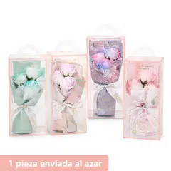 GENERICO - Ramo de Flores Artificiales en Caja PVC, Regalo Elegante para Ocasiones