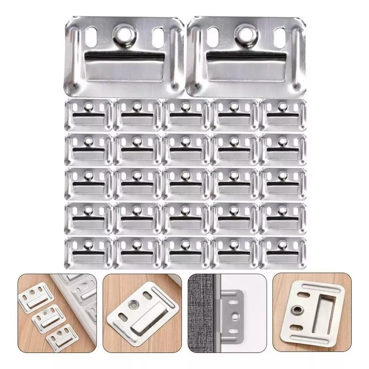 GENERICO - 100 Clips Montaje Wall Panel Wpc Pvc