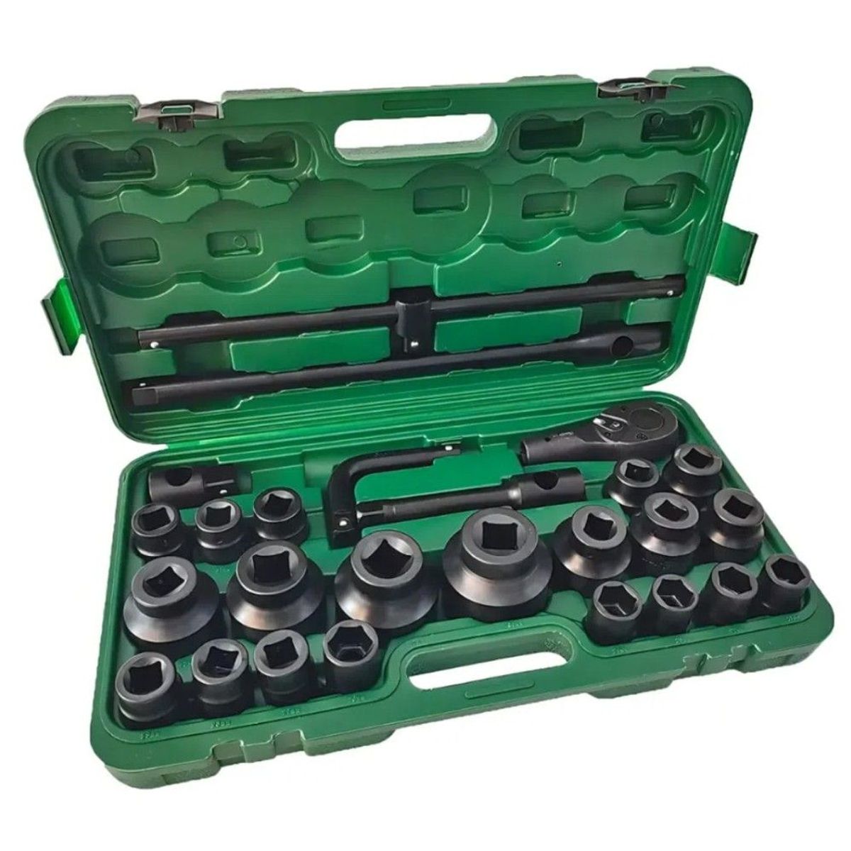 GENERICO - Set Dados De Impacto 1 Y 34 Profesional 26 Piezas Verde Oscuro
