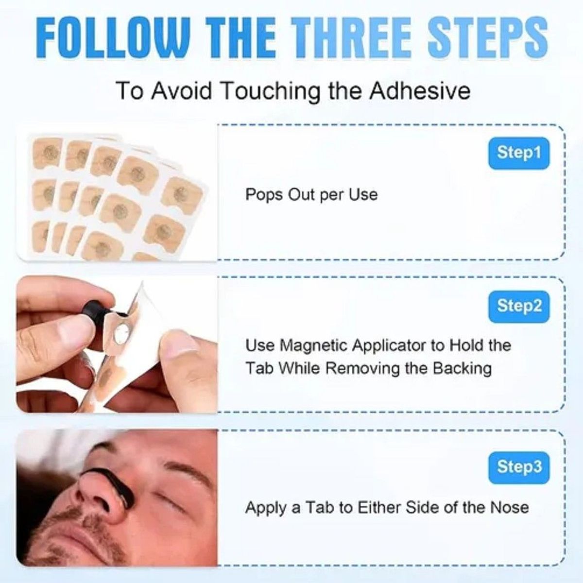 GENERICO - Dilatador Nasal Magnético Tabique Antironquidos 30pares