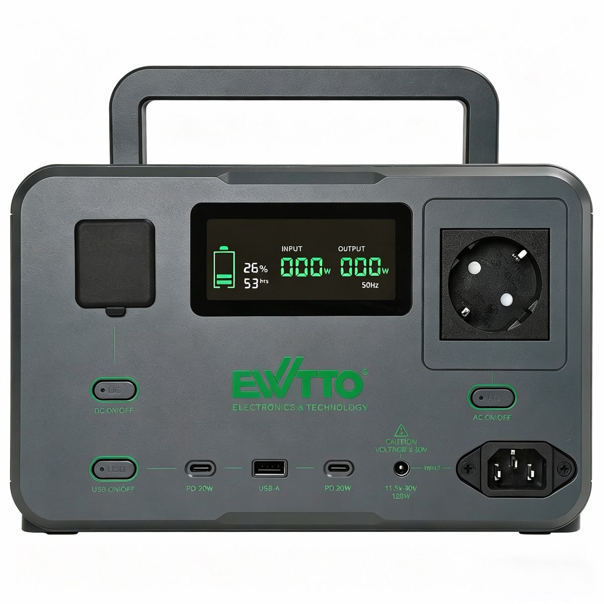 EWTTO - EWTTO EP400 Generador Solar Portáti 400W 256Wh LiFePO4