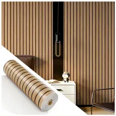 KUANGYE - Papel Tapiz Madera 3d Pared Pegatina Adhesivo Cocina Lavable