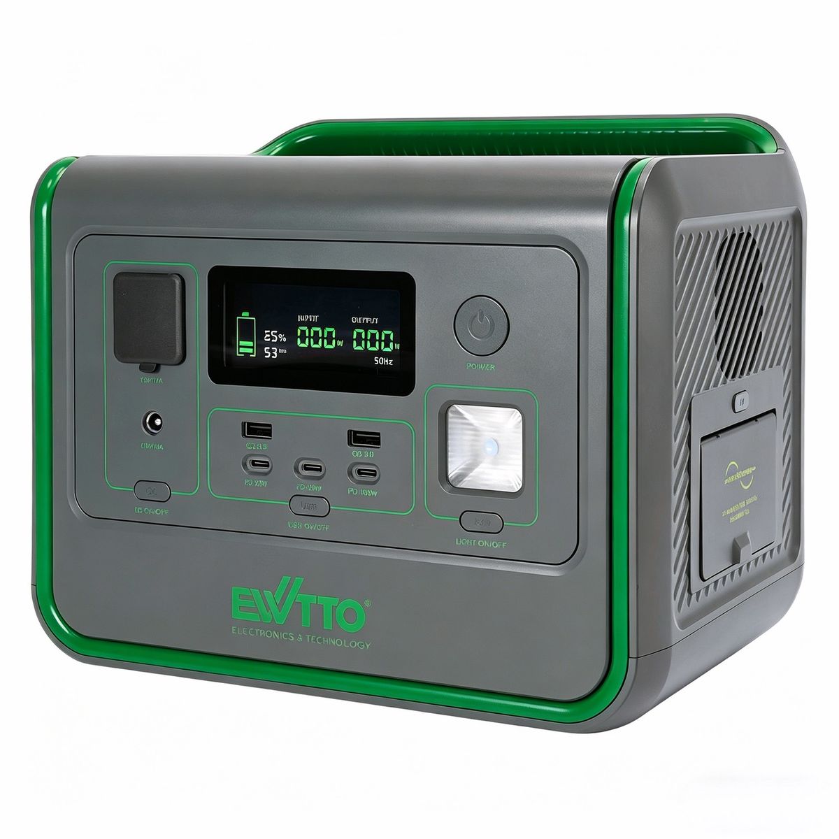 EWTTO - EWTTO Generador Solar Portátil 512Wh 800W Batería LiFePO4 Carga Rápida 2.5-3.5h 4000 Ciclos