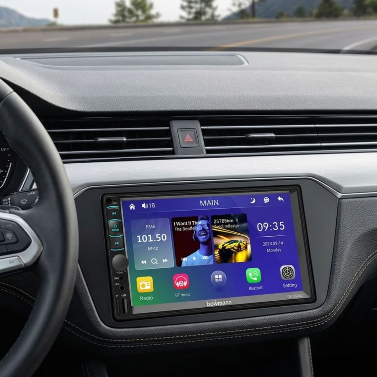 BOWMANN - Radio Auto 2 Din Bluetooth Mirrorlink Usb Pantalla táctil 7" Dd-5300l
