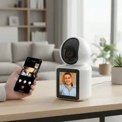 IRM - Camara Seguridad Videollamada Pantalla 2.8 Pulgadas 1080p Wifi Robotica Intercomunicador Bebe