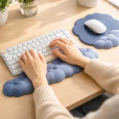 VIDA BUENAS - Reposamuñecas Nube + Mouse Pad + Posavasos Suave