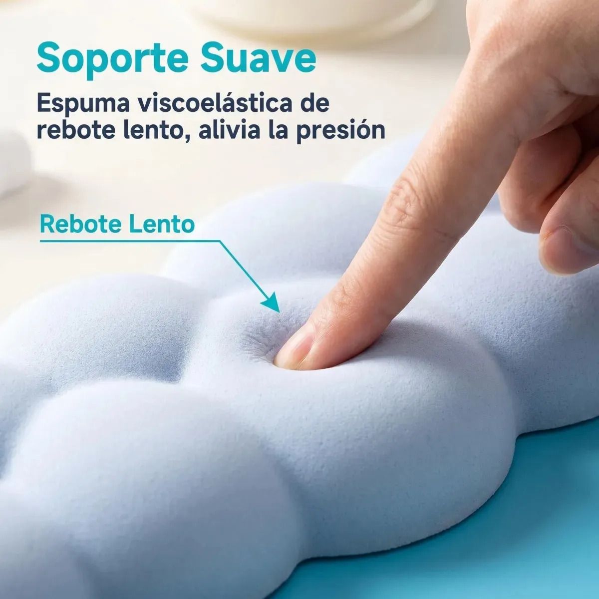 VIDA BUENAS - Reposamuñecas Nube + Mouse Pad + Posavasos Suave