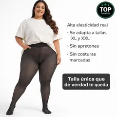 MOVI - Calza Segunda Piel Cintura Alta Talla Única Efecto Modelador Nylon Spandex