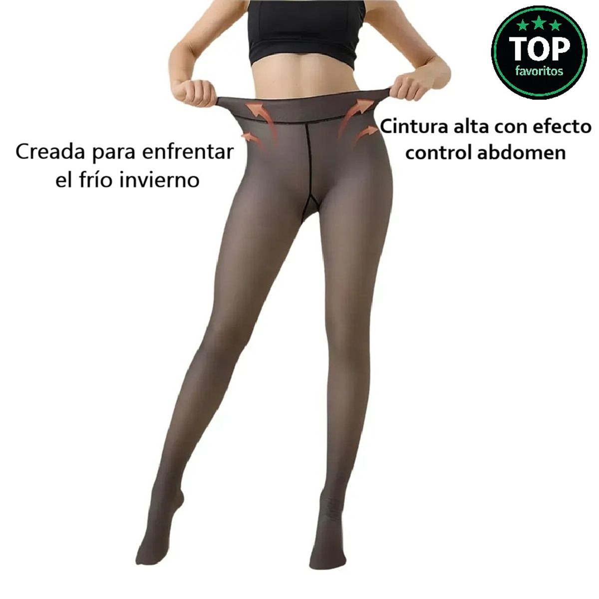 MOVI - Calza Segunda Piel Cintura Alta Talla Única  Efecto Modelador  Nylon Spandex