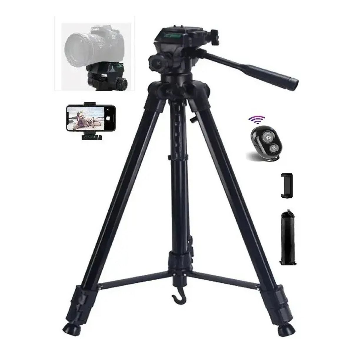 IRM - Tripode Profesional Para Celular Camara Zapata Fria Soporte Portatil Liviano Videos Streaming