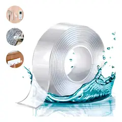 IRM - Cinta Doble Faz Transparente Extra Fuerte Lavable Gel Nano Adhesiva Pegamento Multiuso Rollo 3M