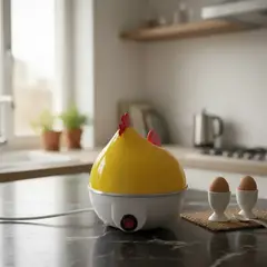 IRM - Hervidor De Huevos Capacidad 7 Huevos Rapido Cocedor Vaporera Gallinita Sancochador Cocina