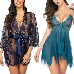 EINICIO - 2 Piezas Conjunto De Lencería Sexy Para Mujer Dif. Estilos