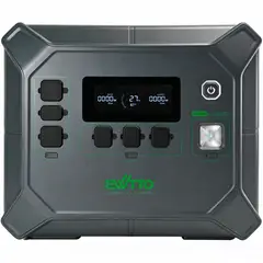 EWTTO - Generador Solar Portátil 2400W 2048Wh LiFePO4 Carga Rápida 2-3h ES2400