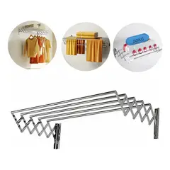 VIDA BUENAS - Tender De Pared Retráctil Aluminio Blanco Click Ventas 80cm