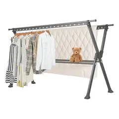 EVERSO - Tendedero Plegable De Ropa Colgador Metálico Extensible