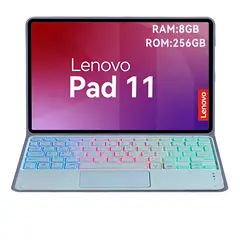 LENOVO - Tablet Pad 11 2025 8+256GB 11" WIFI 2.5K-Gris+Teclado Púrpura retroiluminado en color