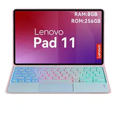 LENOVO - Tablet Pad 11 2025 8+256GB 11" WIFI 2.5K-Gris+Teclado Rosa retroiluminado en color
