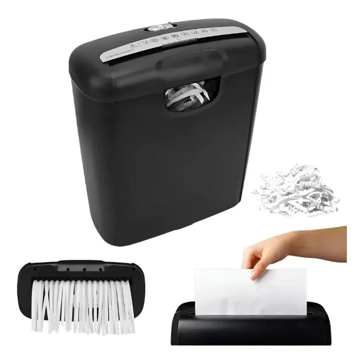 Destructora Trituradora De Papel 6 Hojas 10 Litros Oficina, marca EVERSO - Foto Principal
